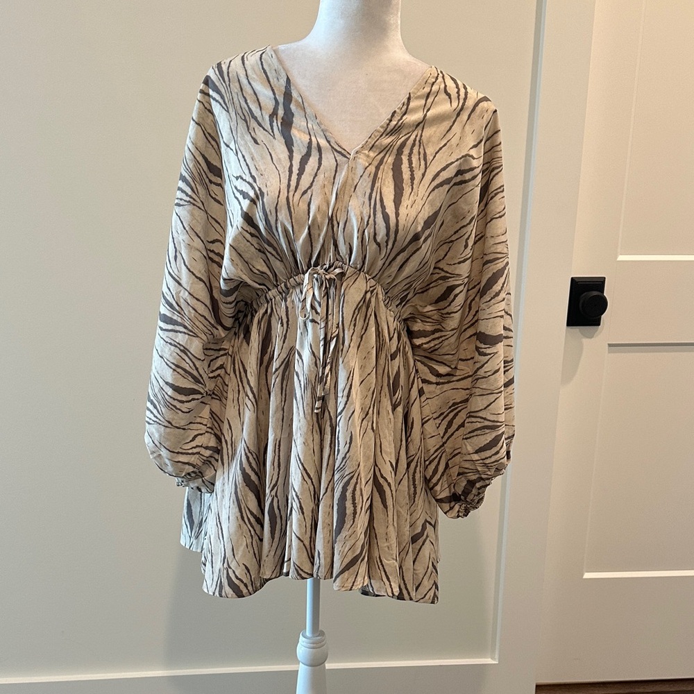 NWT Mustard Seed patterned swing Dress Sz M